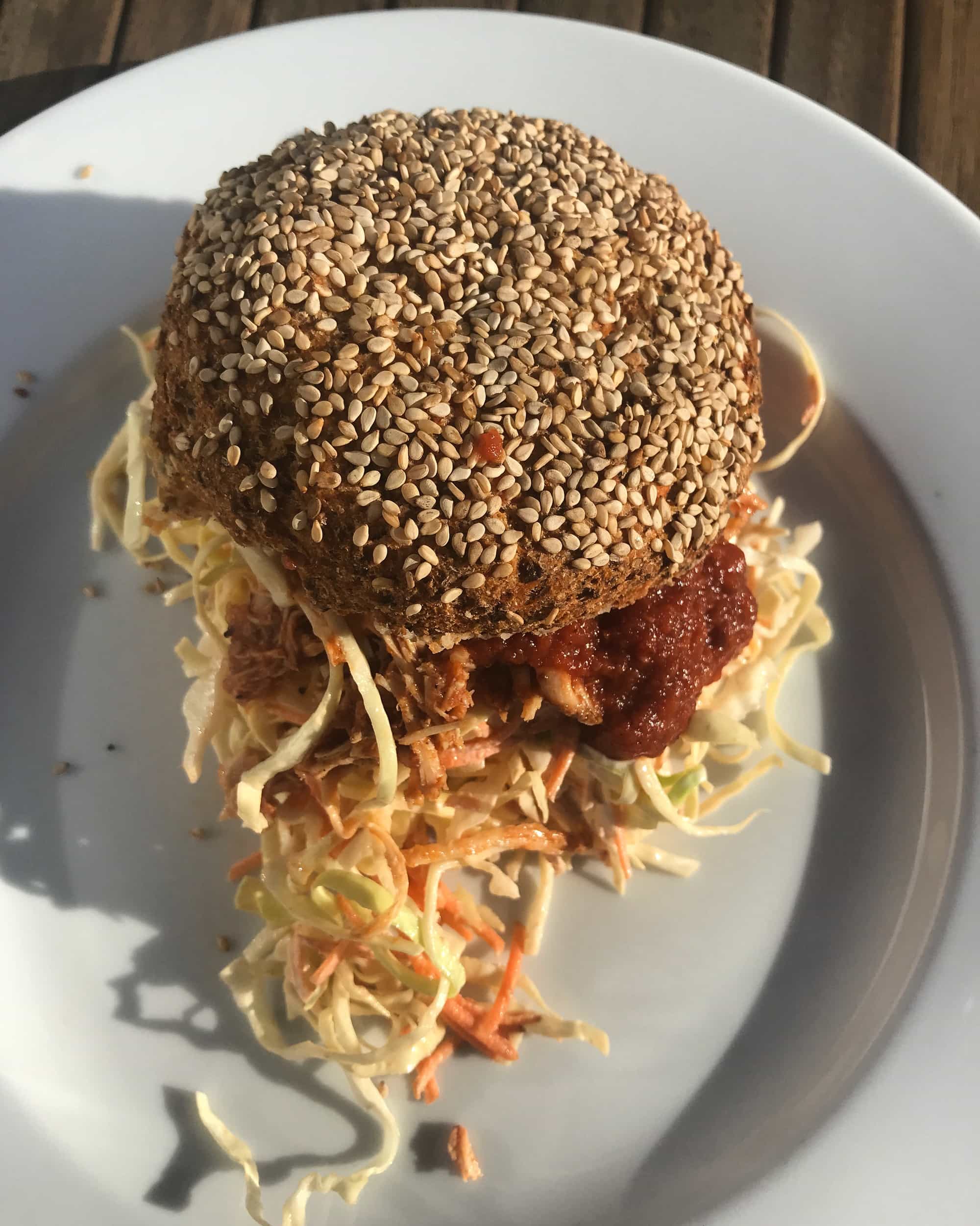 Pulled Turkey burger Coleslaw